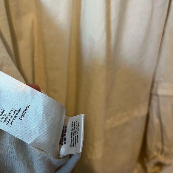 Free People Moonbath Beige Cream Long Sleeve Blouse Women's Size Medium - Picture 6 of 6